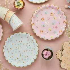 Papperstallrikar Floral Pastell