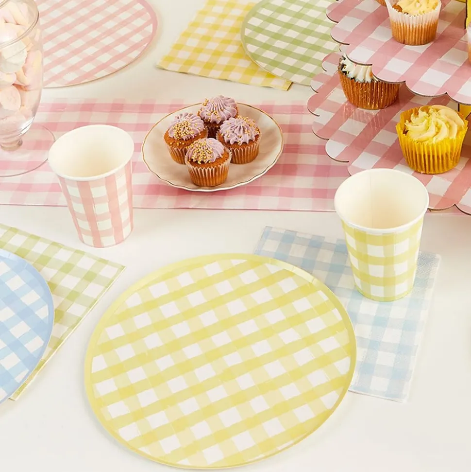 Papperstallrikar Gingham