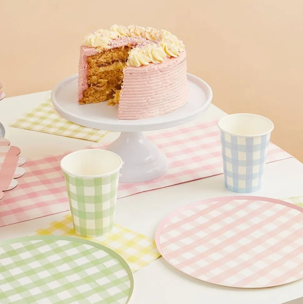 Papperstallrikar Gingham