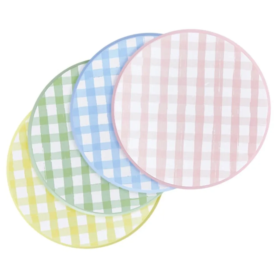 Papperstallrikar Gingham