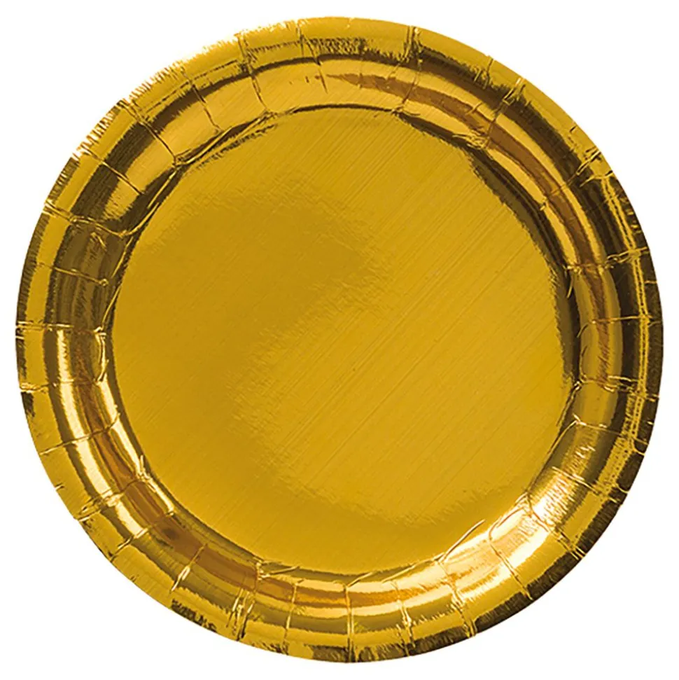 Papperstallrikar Guld Metallic