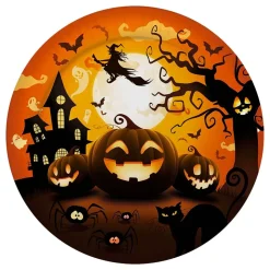 Papperstallrikar Halloweenpumpa