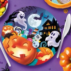 Papperstallrikar Halloweenkalas