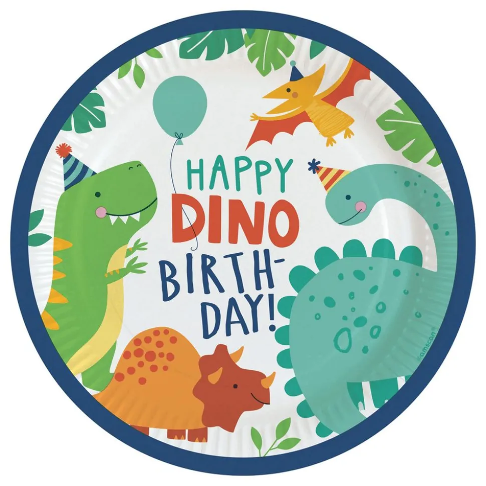 Papperstallrikar Happy Dino Birthday
