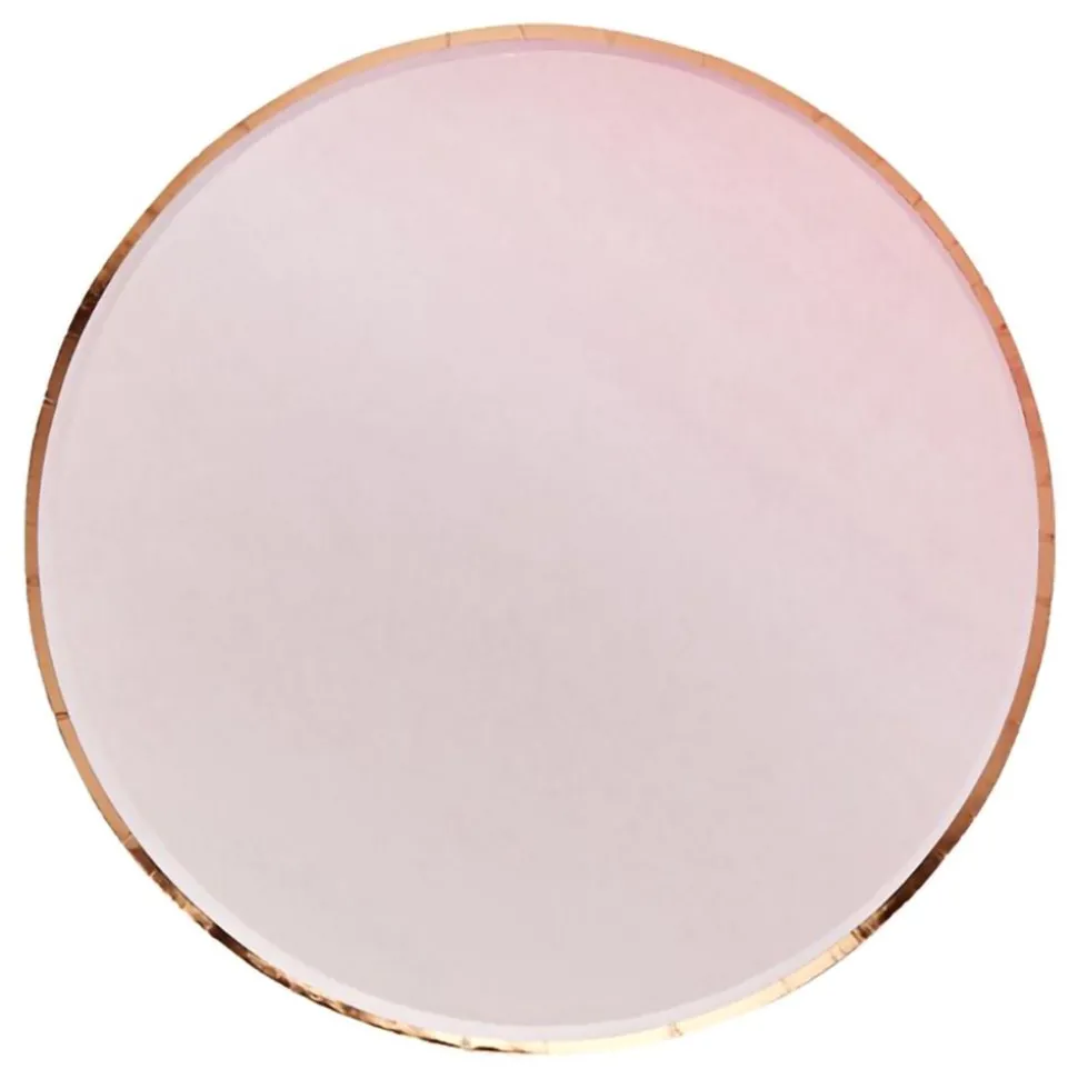 Papperstallrikar Roséguld/Rosa Ombre