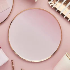 Papperstallrikar Roséguld/Rosa Ombre