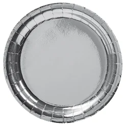 Papperstallrikar Silver Metallic