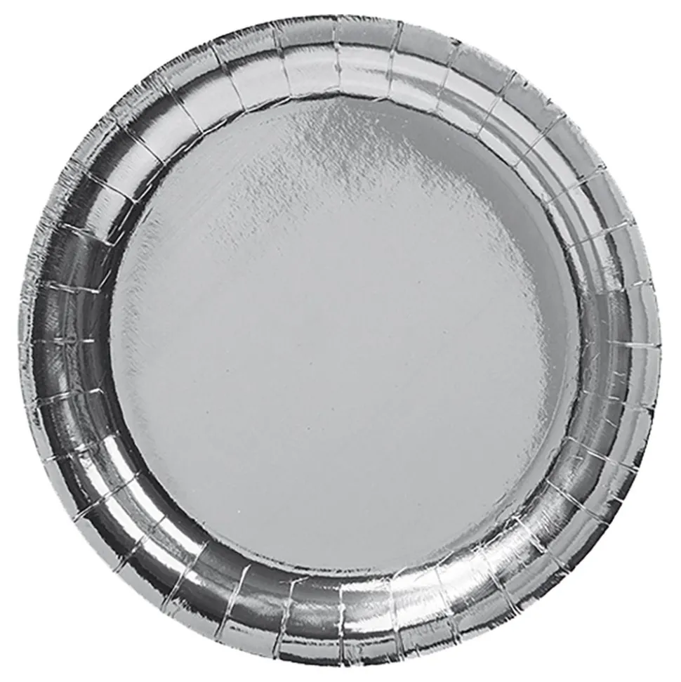 Papperstallrikar Silver Metallic