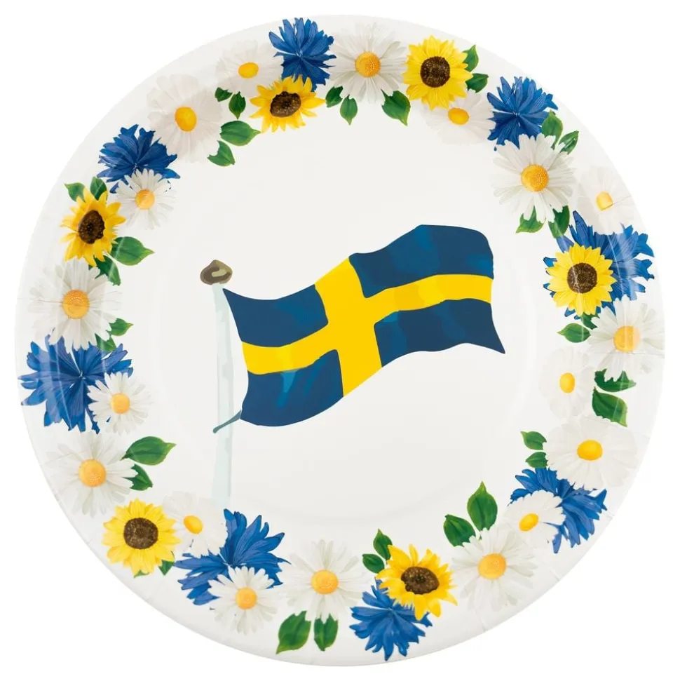 Papperstallrikar Svenska Blommor