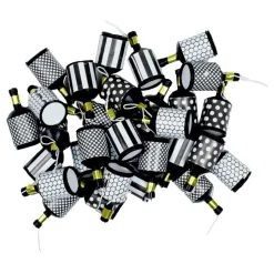 Party Poppers Svart/Vit/Guld