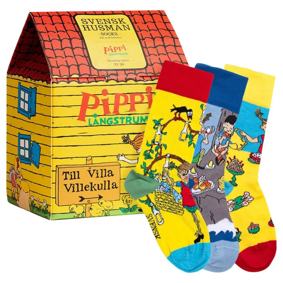 Pippi Långstrump™ Villa Villekulla Strumpor för Barn Presentbox