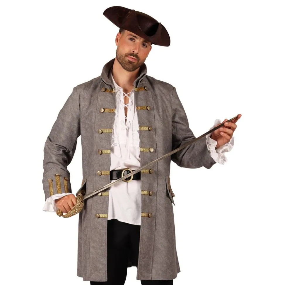 Piratjacka Grå Herr Deluxe