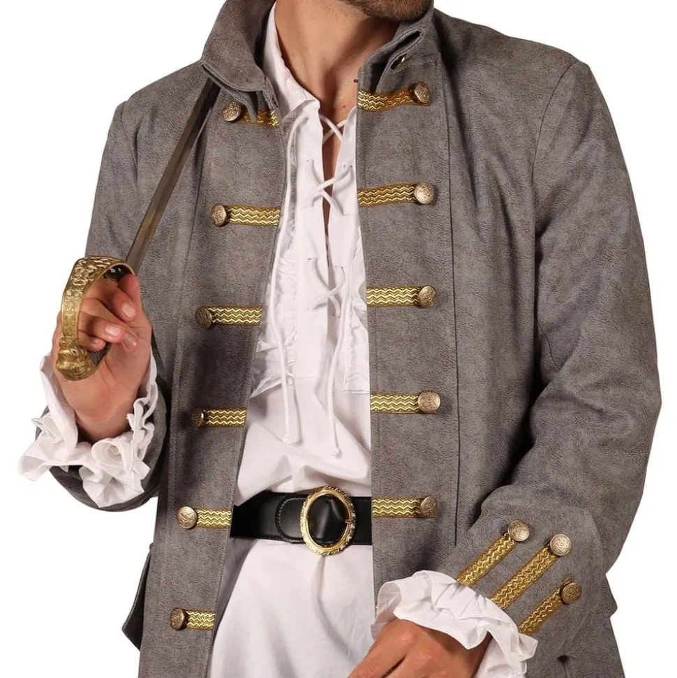Piratjacka Grå Herr Deluxe
