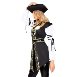 Pirat Kapten Dam Deluxe Maskeraddräkt