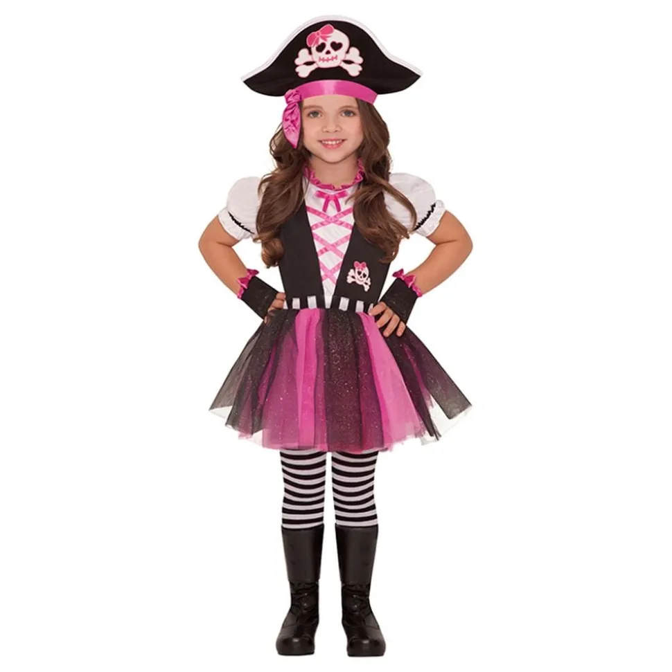 Piratklänning Rosa Barn Maskeraddräkt