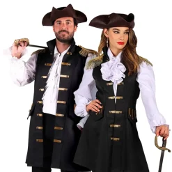 Piratväst Svart Dam Deluxe