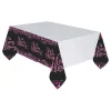 Plastduk Happy Birthday Svart/Rosa Glitter