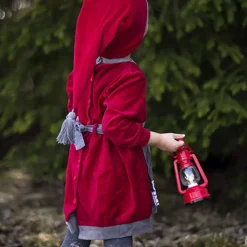 Plastlykta med Handtag Röd