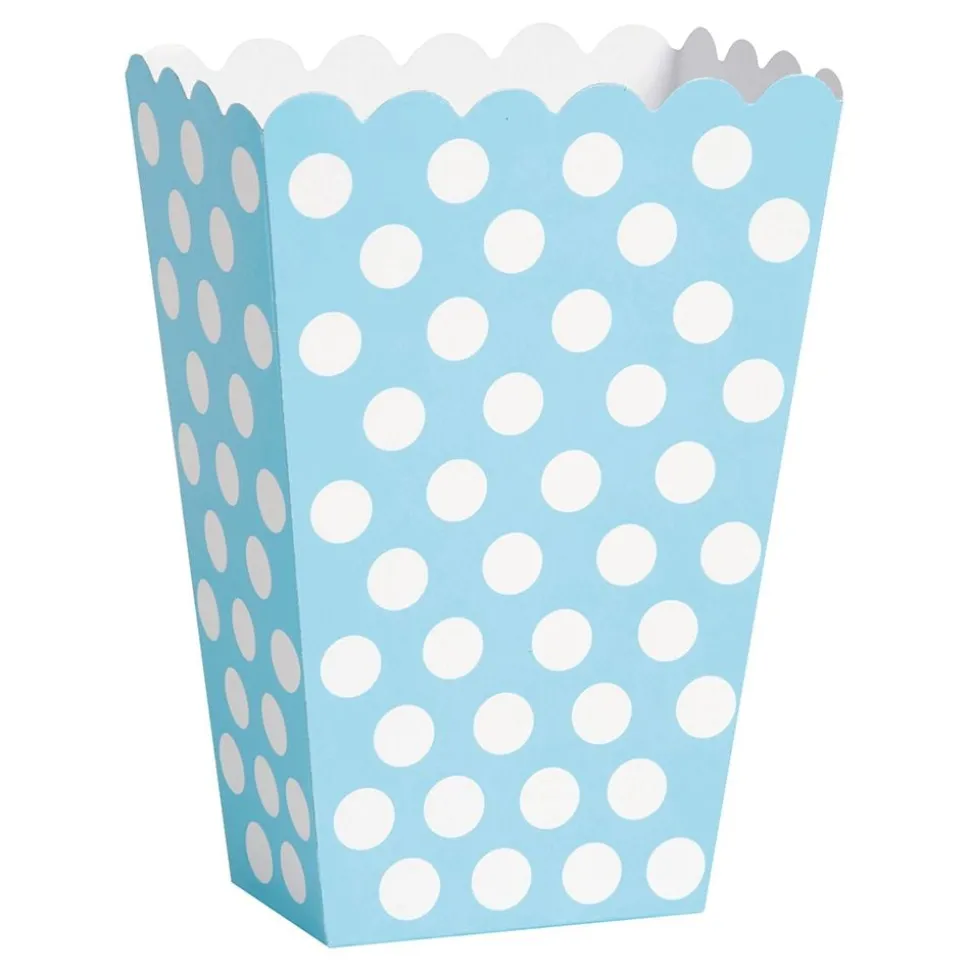 Popcornbägare Ljusblå Prickiga