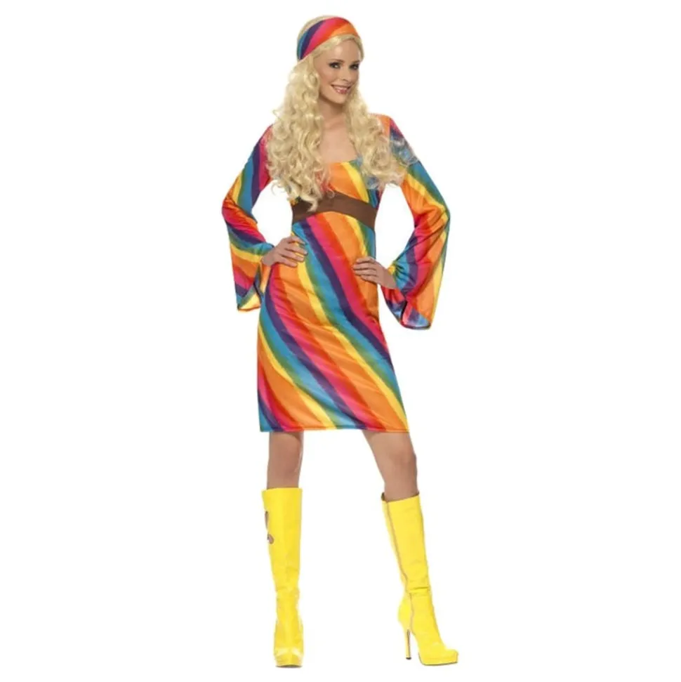 Regnbågs Hippie Maskeraddräkt