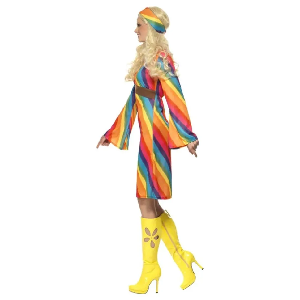 Regnbågs Hippie Maskeraddräkt