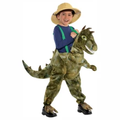 Ridande Dinosaurie med Ljud Barn Maskeraddräkt
