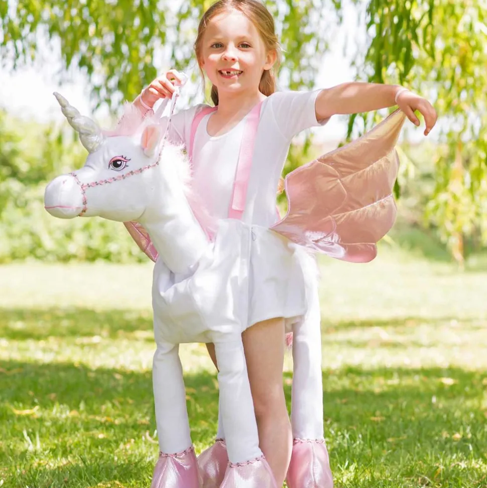 Ridande Unicorn med Ljud & Ljus Barn Maskeradräkt