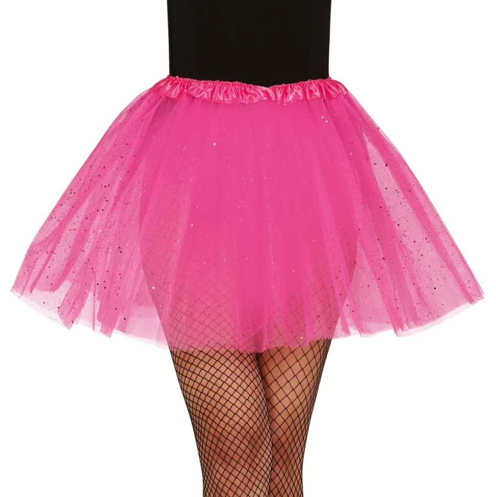 Rosa Tyllkjol med Glitter