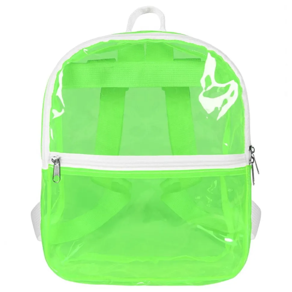 Ryggsäck Transparent Neongrön