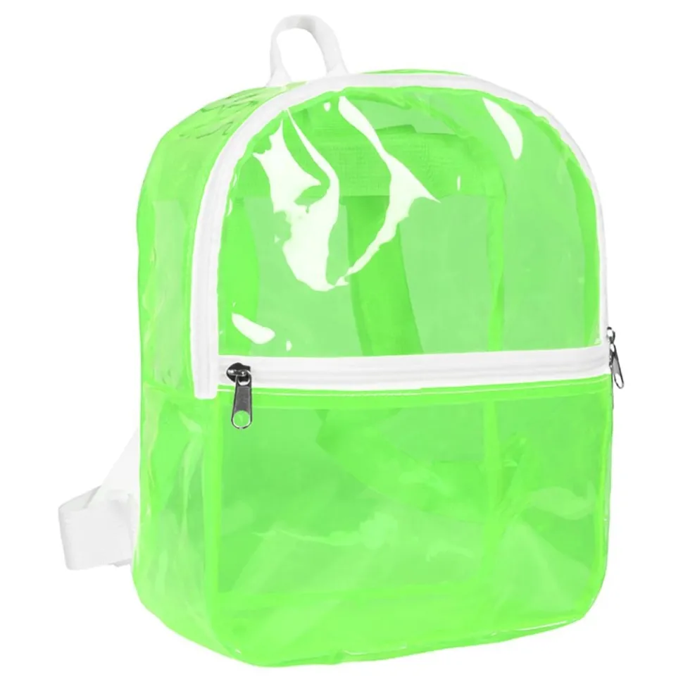 Ryggsäck Transparent Neongrön