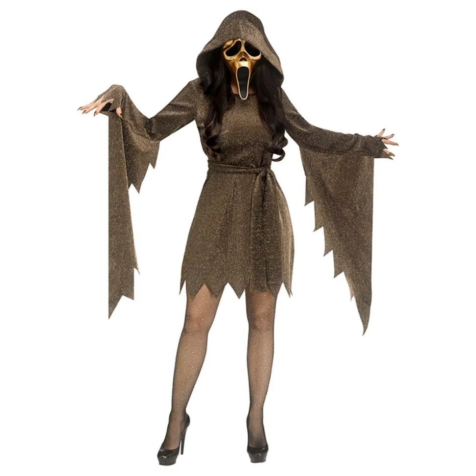 Scream Ghost Face Shimmer Klänning Maskeraddräkt