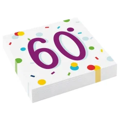 Servetter Confetti Birthday 60