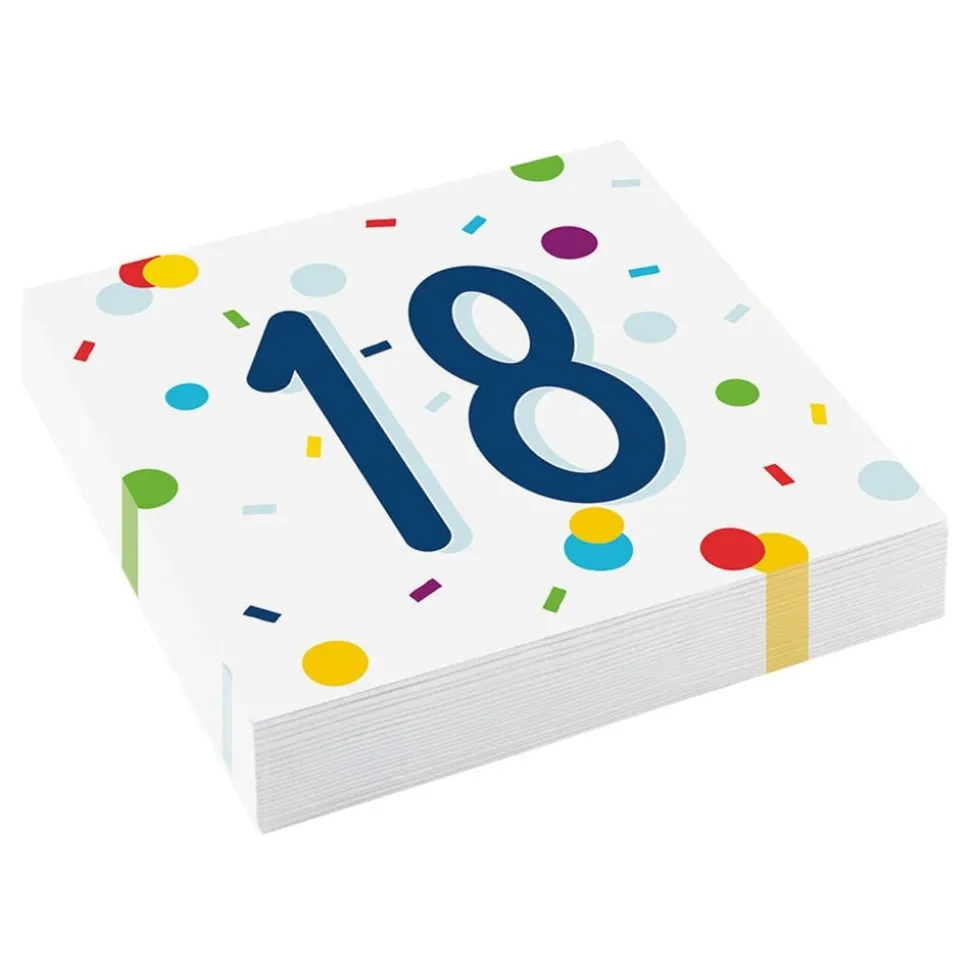 Servetter Confetti Birthday 18