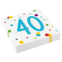 Servetter Confetti Birthday 40