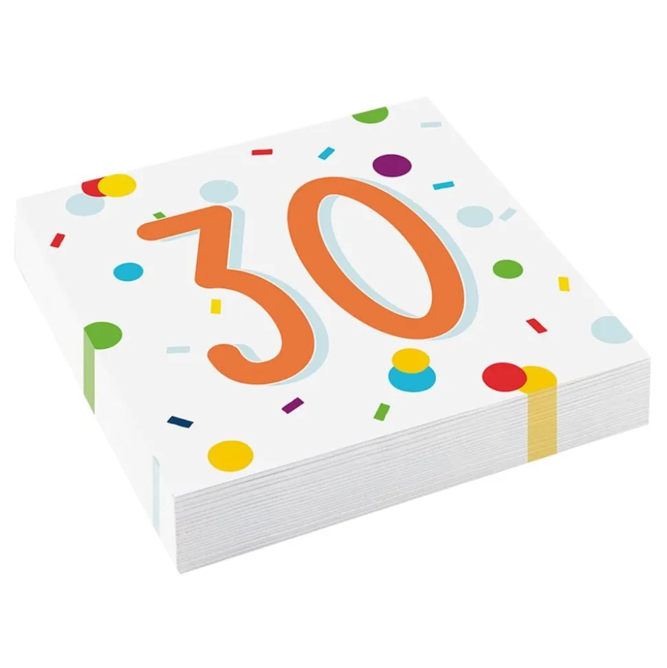 Servetter Confetti Birthday 30