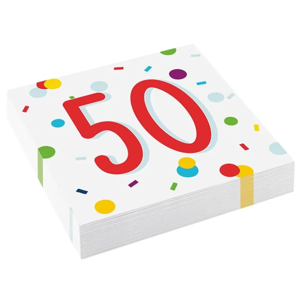 Servetter Confetti Birthday 50