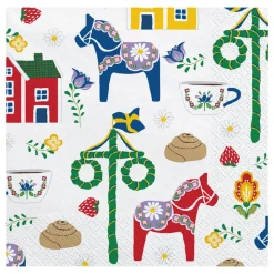 Servetter Dalahäst Midsommar