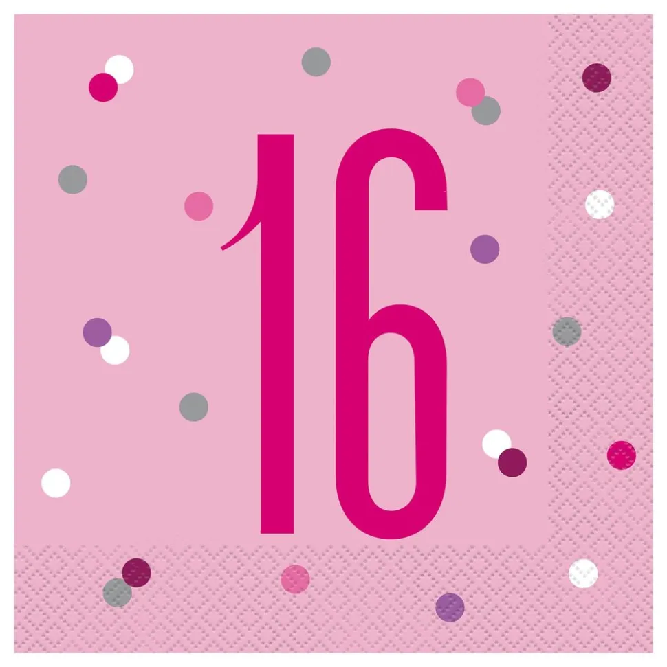 Servetter 16 Rosa