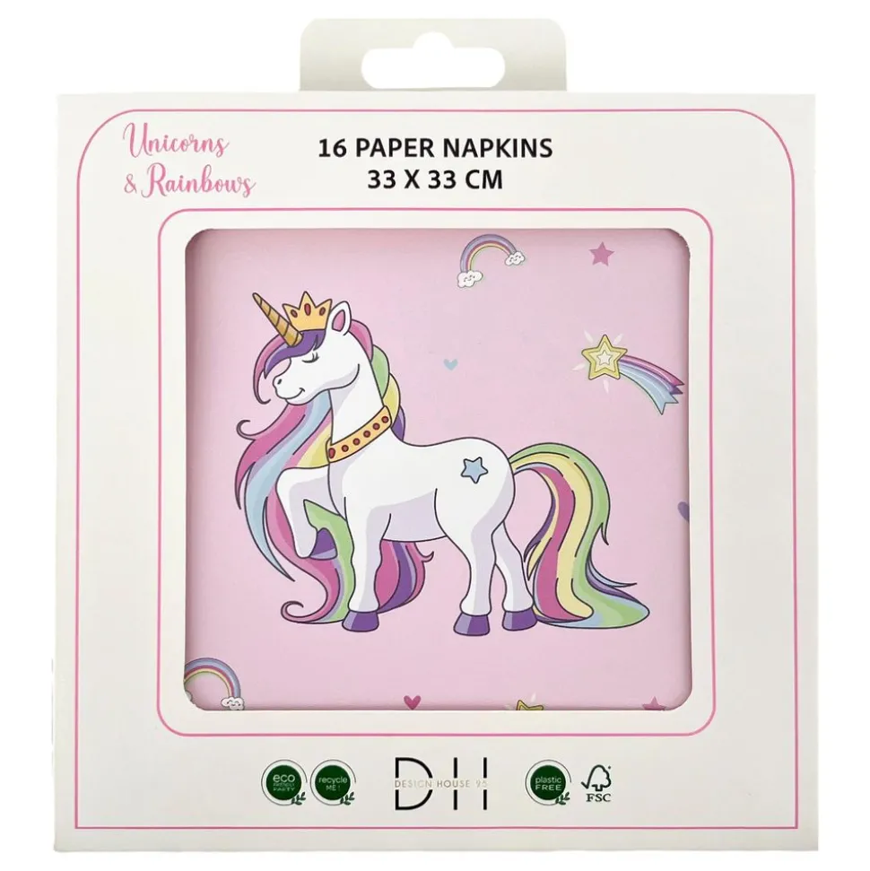 Servetter Unicorns & Rainbows