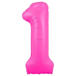 Sifferballong Neonrosa