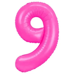 Sifferballong Neonrosa