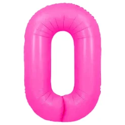 Sifferballong Neonrosa