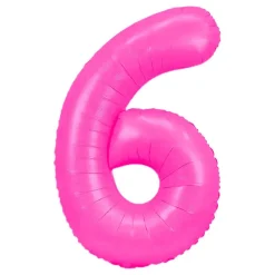 Sifferballong Neonrosa