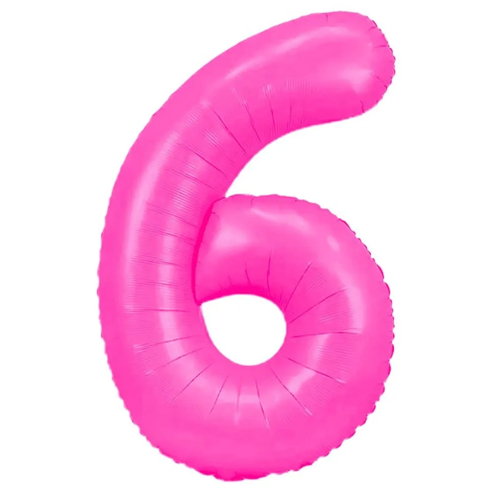 Sifferballong Neonrosa