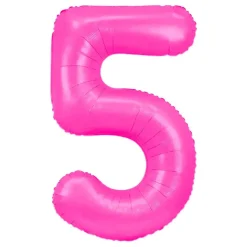 Sifferballong Neonrosa