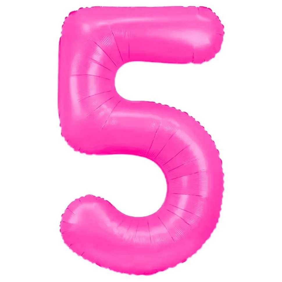 Sifferballong Neonrosa