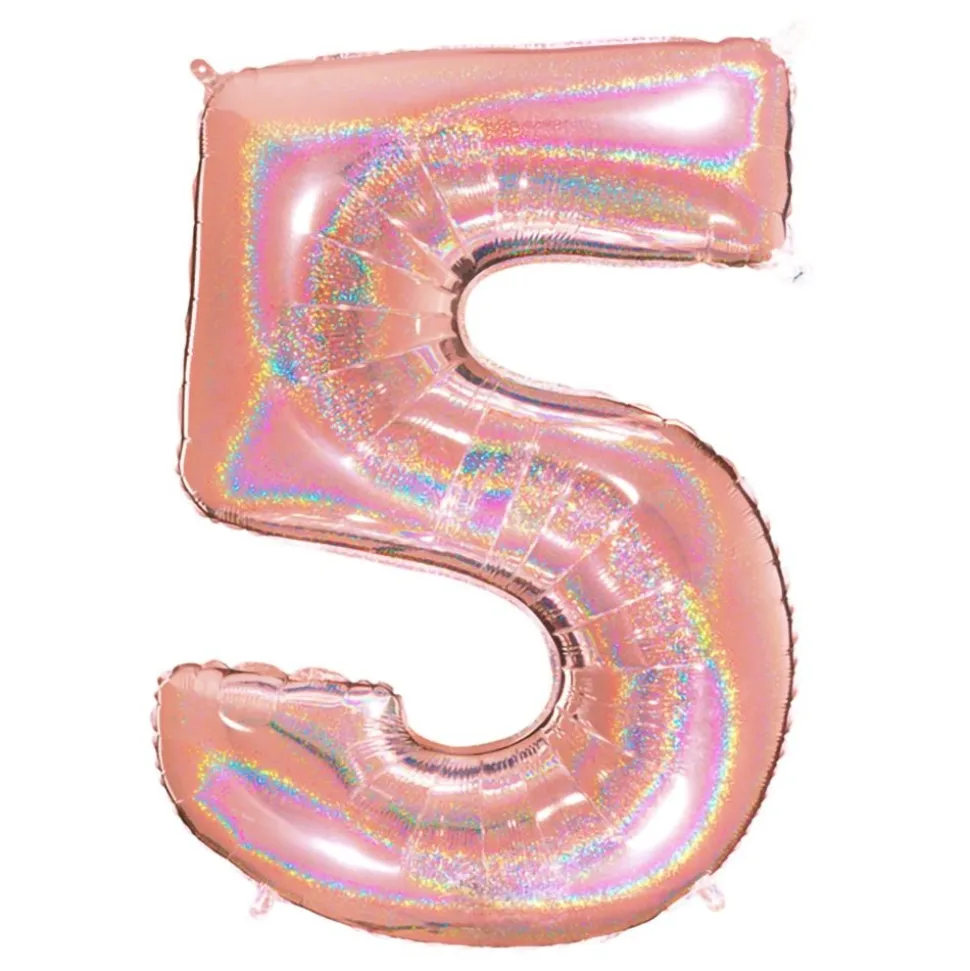 Sifferballong Glitter Roséguld
