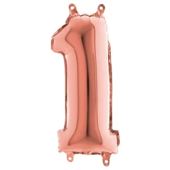 Sifferballong Mini Roséguld Metallic