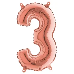 Sifferballong Mini Roséguld Metallic