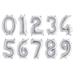 Sifferballong Mini Silver Metallic